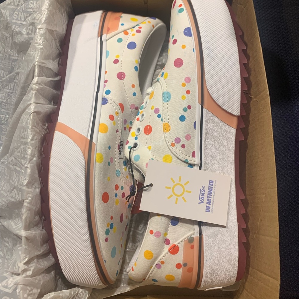 era stacked uv ink floral vans!!